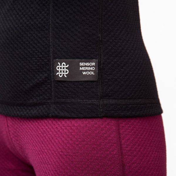 Термофутболка жіноча Sensor Merino DF LS black 15100029, SW11M-black-S SW11M-black-S фото