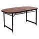 Стол Bo-Camp Woodbine Oval 150x80 cm Black/Wood look (1404230) DAS1276 фото 1