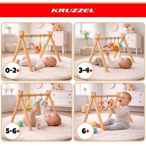 Деревянная развивающая подставка для детей Kruzzel 27361 50652 фото