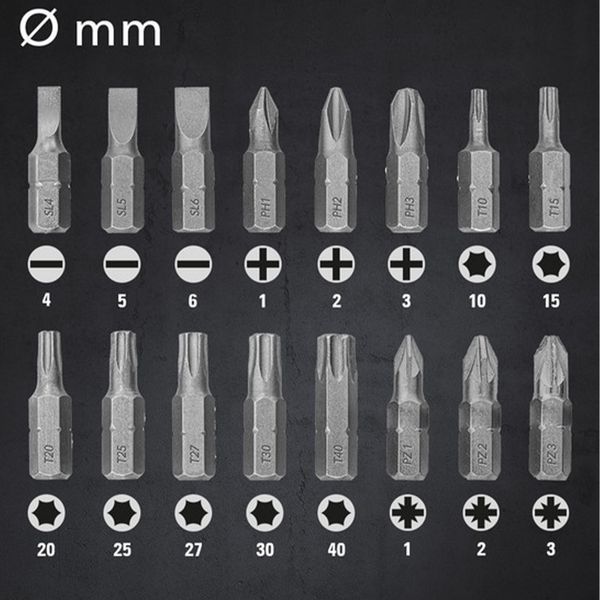 Набір біт і свердел Trotec 49 pieces Hexagon Shank Drill and Bit Set (6200001160) DAS2946 фото