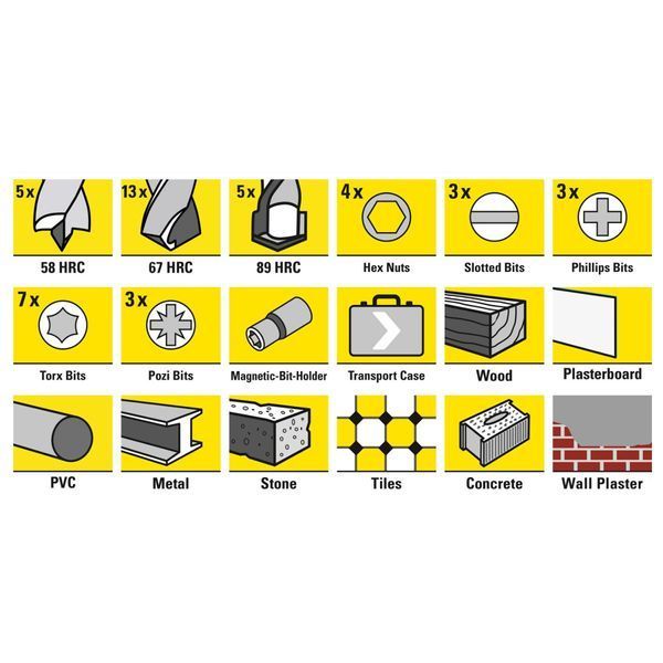 Набір біт і свердел Trotec 49 pieces Hexagon Shank Drill and Bit Set (6200001160) DAS2946 фото