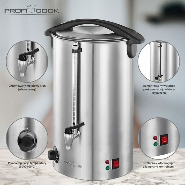 Термопот ProfiCook PC-HGA 1111 аппарат для горячих напитков 16 л 1500 Вт 12775 фото