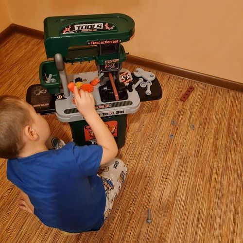 Детская мастерская с инструментами и чемоданом Kruzzel 24648 развивающая игрушка для маленьких самодельников 23130 фото