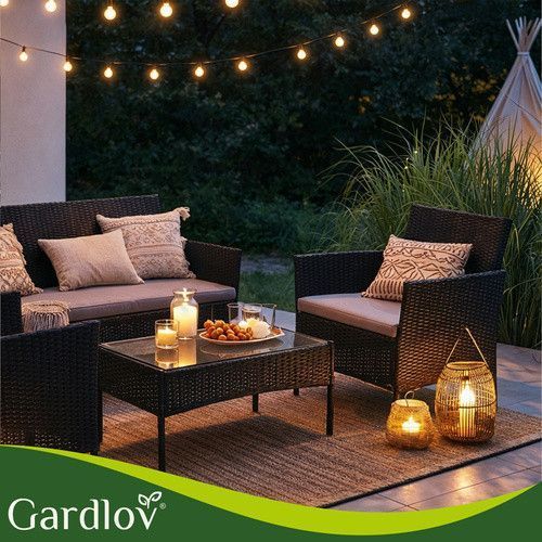 Садовая мебель из черного ротанга Gardlov 26908 49735 фото