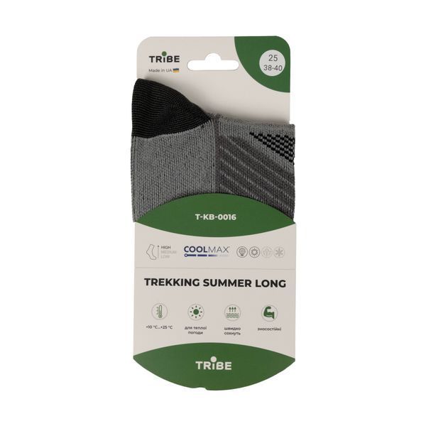 Шкарпетки Tribe Trekking Summer Long T-KB-0016-grey, 38-40 T-KB-0016-grey-38-40 фото