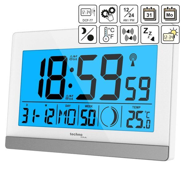 Часы натольные Technoline WS8056 White/Silver (WS8056) DAS927 фото