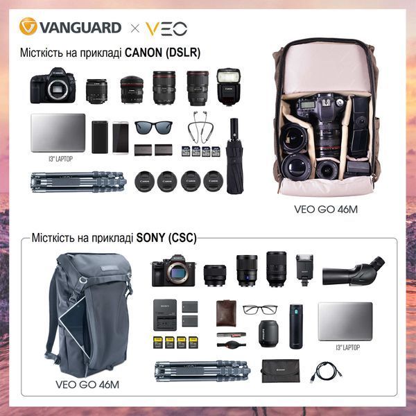 Рюкзак Vanguard VEO GO 46M Black (VEO GO 46M BK) DAS1432 фото