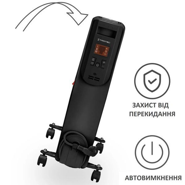 Обогреватель масляный Trotec TRH 25 E 2500W Black (1410000720) DAS2766 фото