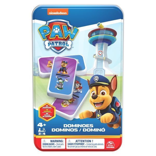 Настольная игра Spin Master Домино Щенячий патруль в жестяной коробке 6067468 12399 фото