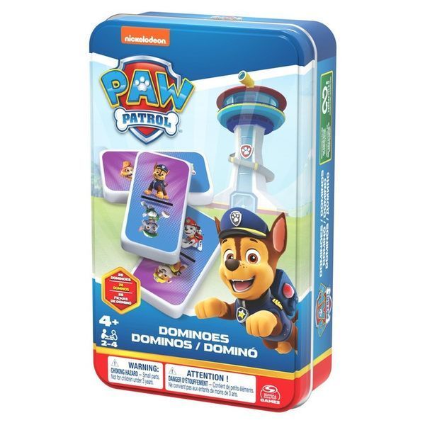 Настольная игра Spin Master Домино Щенячий патруль в жестяной коробке 6067468 12399 фото