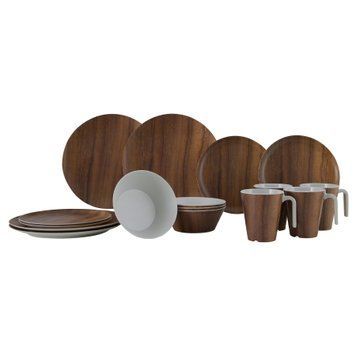 Сервіз столовий Gimex Tableware Nature 16 Pieces 4 Person Wood (6913100) DAS1810 фото