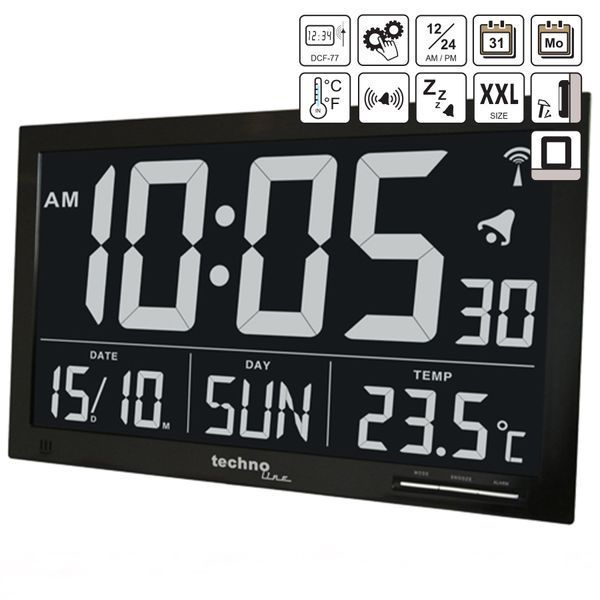 Часы настенные Technoline WS8007 Black (WS8007) DAS929 фото