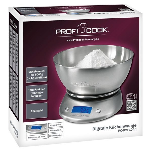 Весы кухонные с чашей ProfiCook PC-KW 1040 до 5 кг 12262 фото