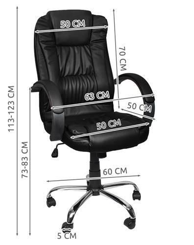 Кресло офисное экокожа Malatec 8983 черное 15329 фото