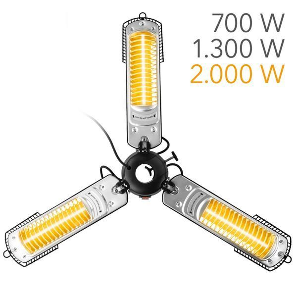 Обогреватель инфракрасный Trotec IRS 2005 2000W Silver/Black (1410003922) DAS2807 фото