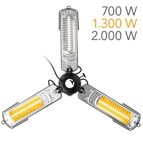 Обогреватель инфракрасный Trotec IRS 2005 2000W Silver/Black (1410003922) DAS2807 фото