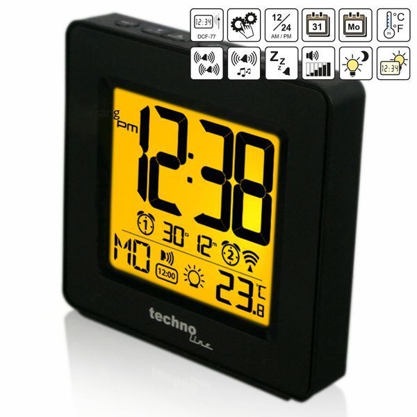 Годинник настільний Technoline WT330 Black (WT330) DAS1612 фото