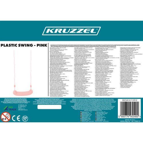 Качели детские пластиковые Kruzzel 25445 до 50 кг Розовые 28819 фото
