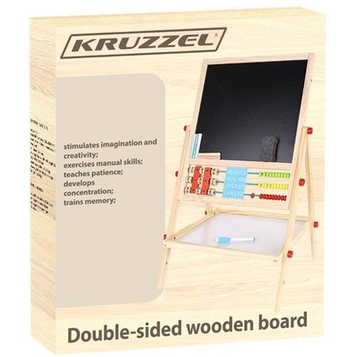 Мольберт деревянный двухсторонний Kruzzel 22472 обучающая доска для рисования 17174 фото