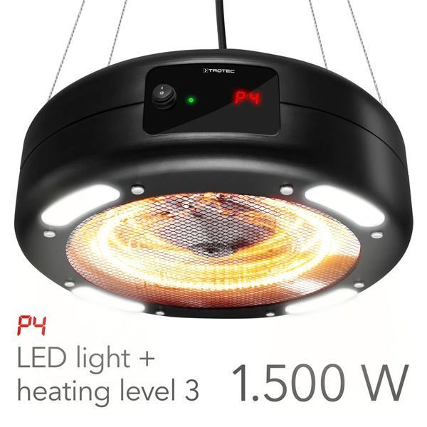 Обогреватель инфракрасный Trotec IR 1550 SC 1500W + LED Black (1410003812) DAS2835 фото