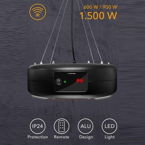 Обогреватель инфракрасный Trotec IR 1550 SC 1500W + LED Black (1410003812) DAS2835 фото