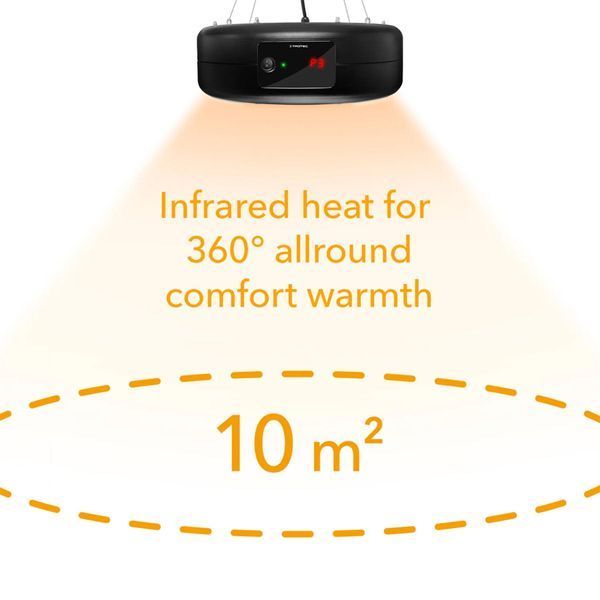 Обогреватель инфракрасный Trotec IR 1550 SC 1500W + LED Black (1410003812) DAS2835 фото