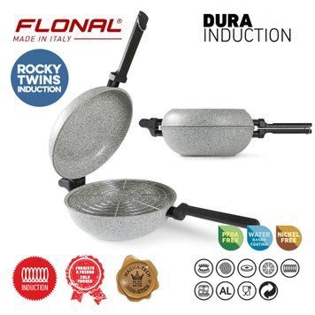 Сковорода двойная Flonal Dura Induction Rocky Twins 28 см с решеткой (RKIWP2830) DAS1726 фото