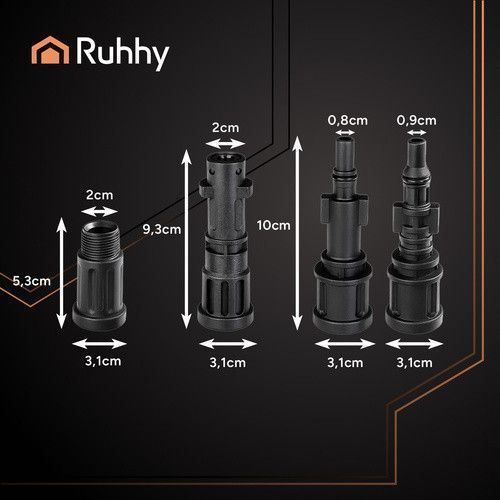 Шланг для чистки труб с адаптером 20 м Ruhhy 26133 40224 фото