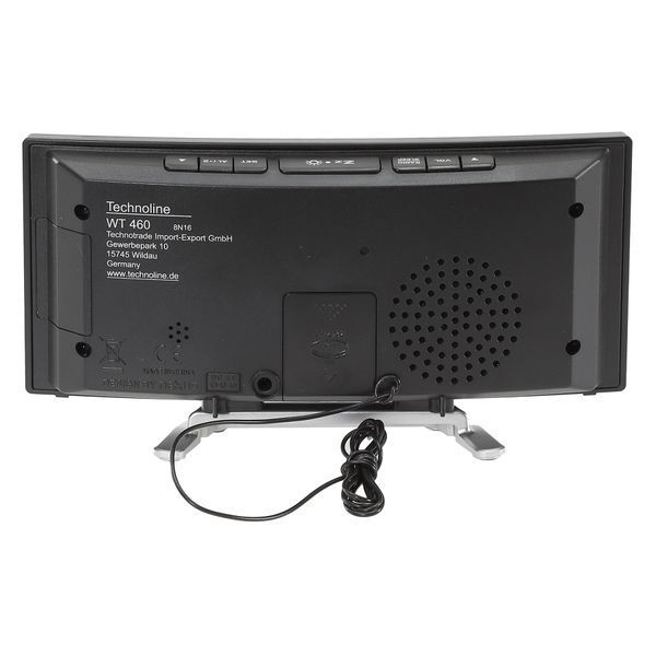 Годинник настільний з радіо Technoline WT460 Blue LED Black/Silver (WT460 blaue LED) DAS1615 фото