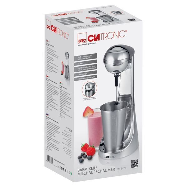 Миксер барный для молочных и фруктовых коктейлей Clatronic BM 3472 вспениватель 12255 фото