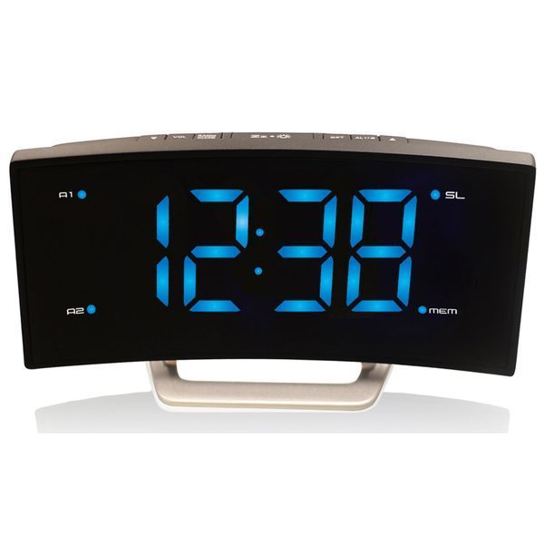 Годинник настільний з радіо Technoline WT460 Blue LED Black/Silver (WT460 blaue LED) DAS1615 фото