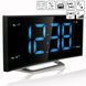 Годинник настільний з радіо Technoline WT460 Blue LED Black/Silver (WT460 blaue LED) DAS1615 фото 9