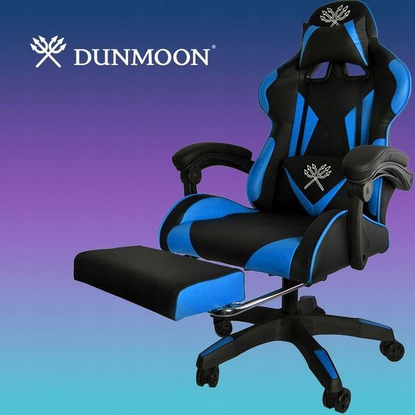 Кресло геймерское с подставкой для ног Malatec Dunmoon 8978 BLUE 12842 фото
