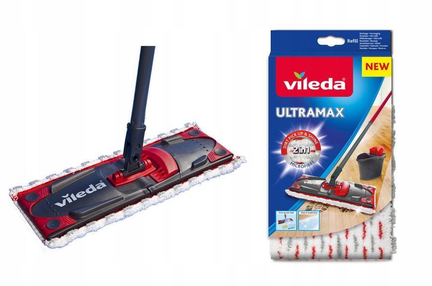 Набор для уборки Vileda UltraMax 2в1 швабра и ведро с отжимом 12253 фото