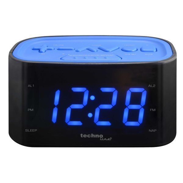 Годинник настільний з радіо Technoline WT465 Black/Blue (WT465 blaue) DAS1930 фото