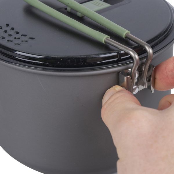 Кастрюля Bo-Camp Explorer Hard Anodized 1L Grey/Green (2200236) DAS1909 фото