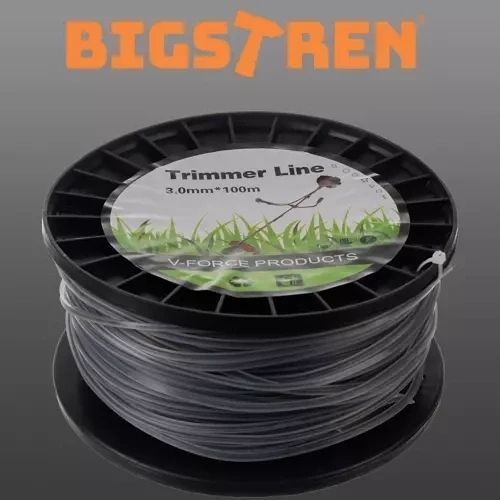 Усиленная леска для бензокосы Bigstreen 21025, 3 мм &times; 100 м, квадратная, профессиональная 36981 фото