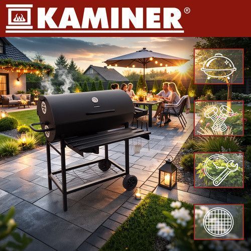 Мангал садовый с крышкой 108х67х96см Kaminer 27315 50696 фото