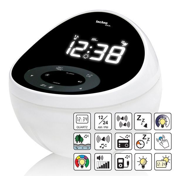 Часы настольные с радио Technoline WT500 Black/White (WT500) DAS1618 фото