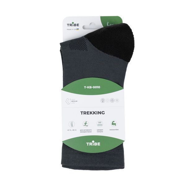 Шкарпетки Tribe Trekking T-KB-0010-grey, 38-40 T-KB-0010-grey-38-40 фото