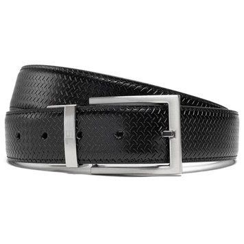 Ремінь чоловічий шкіряний Semi Line Black/Brown (P8232-0 S) DAS2993 фото