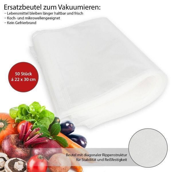 Пленка пакеты для вакууматора ProfiCook 22х30см 50 шт. 12757 фото
