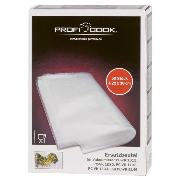 Пленка пакеты для вакууматора ProfiCook 22х30см 50 шт. 12757 фото