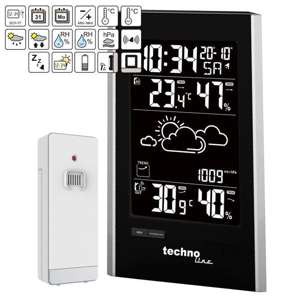 Метеостанция Technoline WS9060 Black/Silver (WS9060) DAS1771 фото