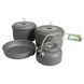 Набір посуду Bo-Camp Explorer XL 4 Pieces Hard Anodized Grey/Green (2200249) DAS1910 фото 1