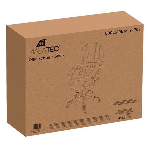 Офисное кресло с подставкой для ног Malatec 26195 черное 36893 фото