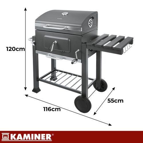 Мангал-гриль садовый с крышкой 116х70х110см Kaminer 27319 50613 фото