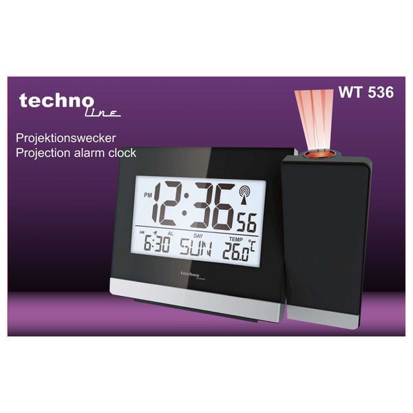 Годинник проекційний Technoline WT536 Black (WT536) DAS946 фото