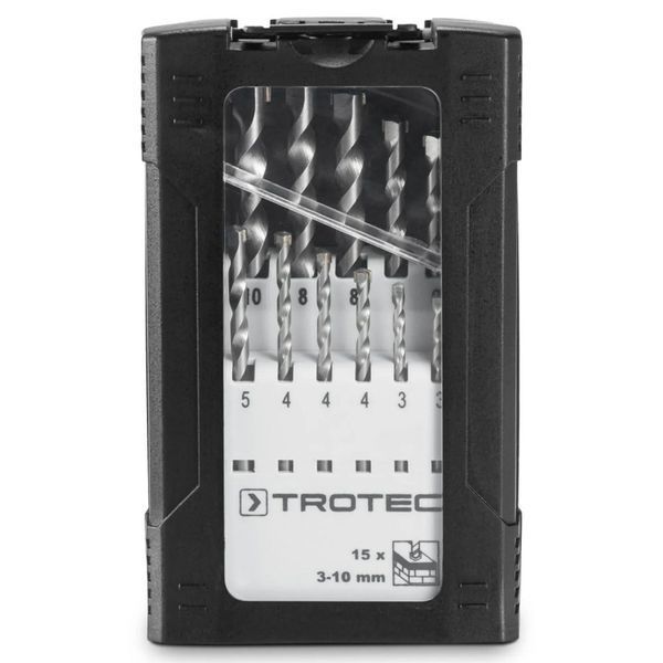 Набір свердел по каменю Trotec 15 pieces Stone Drill Set (6200001151) DAS2960 фото