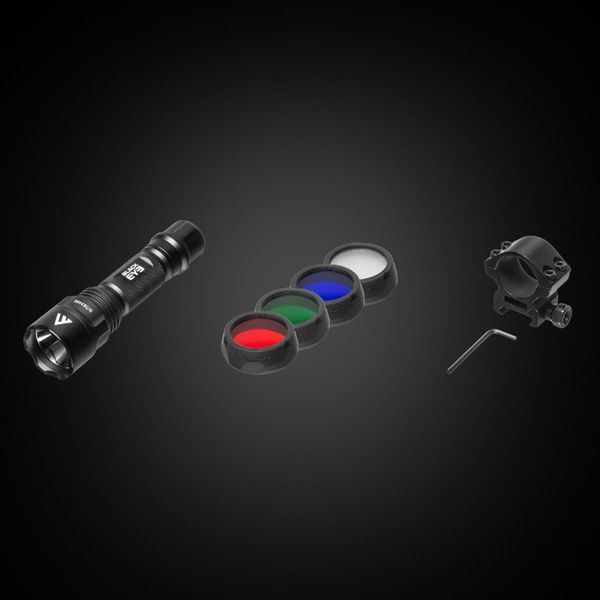 Фонарь тактический Mactronic Black Eye 650 (650 Lm) Recharg Type-C Gun Mount RGB Kit (L-MX532L-RC/SET3) DAS303694 фото